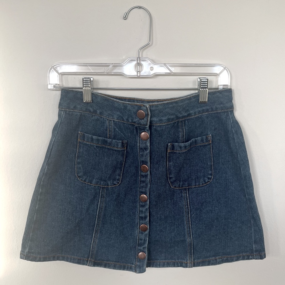 Denim buttonup skirt